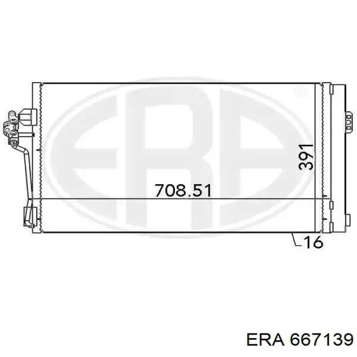 Радиатор кондиционера 667139 ERA