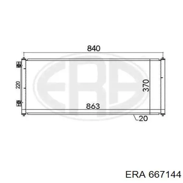 Радиатор кондиционера 667144 ERA