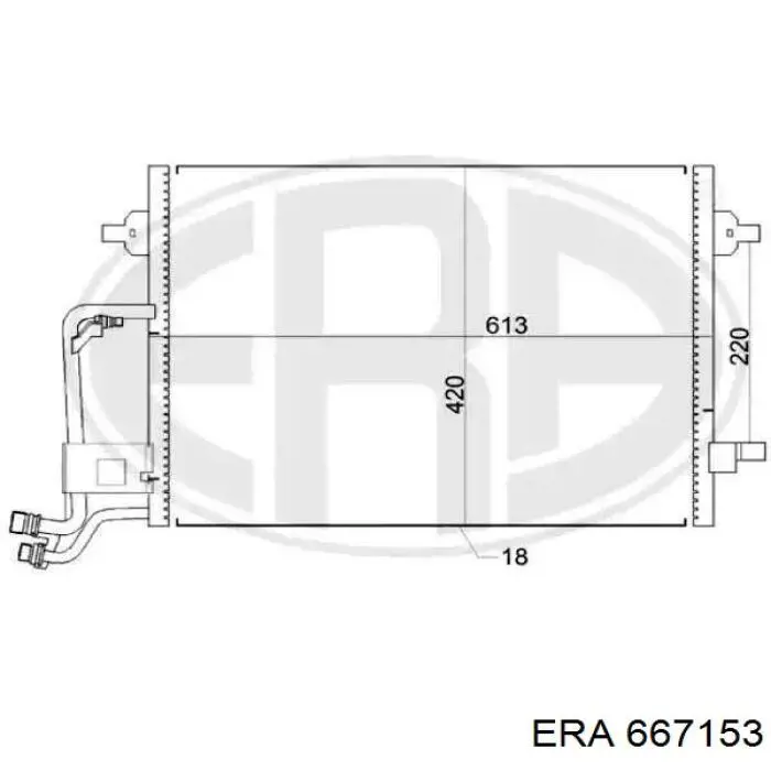 Радиатор кондиционера 667153 ERA