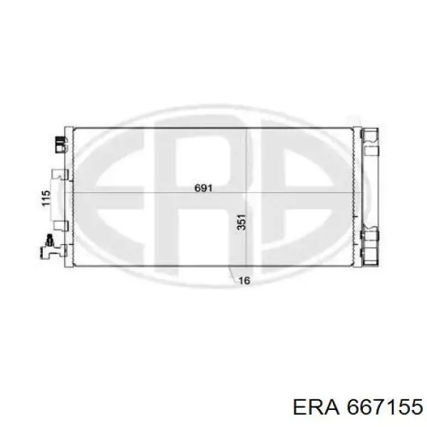 667155 ERA radiador de aparelho de ar condicionado