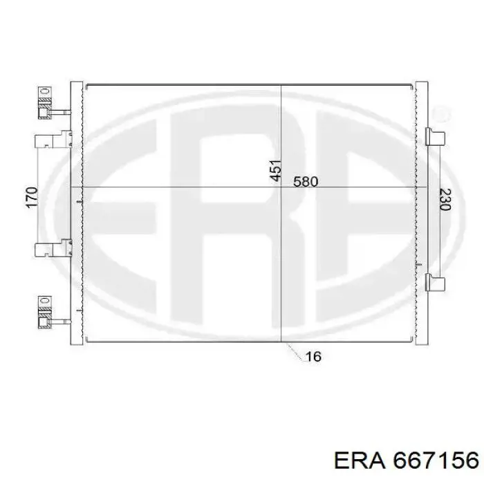 667156 ERA radiador de aparelho de ar condicionado