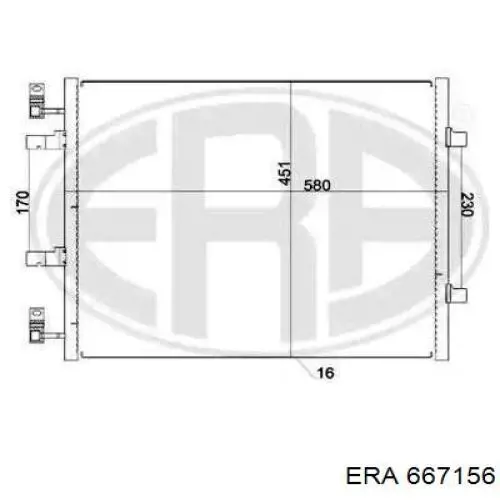 Конденсатор кондиционера ERA 667156 цена, от 72.89 USD