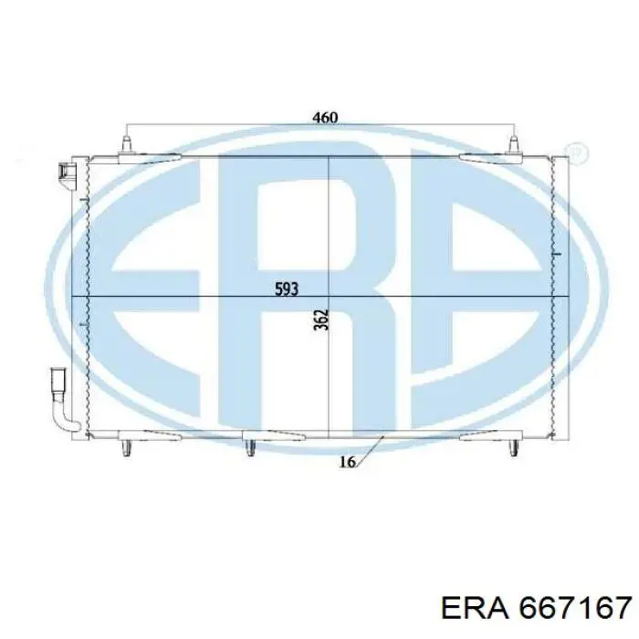 Радиатор кондиционера 667167 ERA
