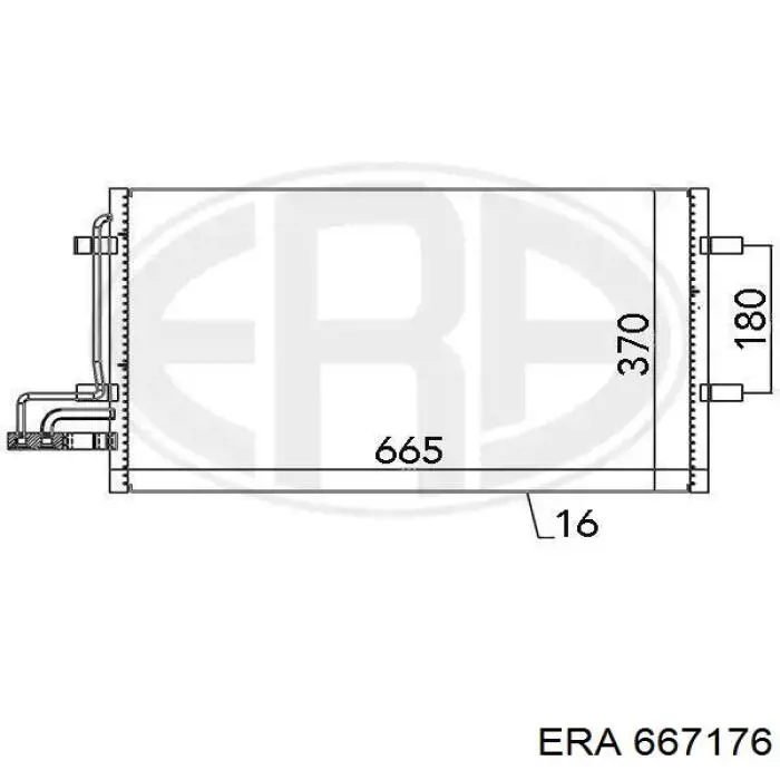Конденсатор кондиционера ERA 667176 цена, от 85.44 USD