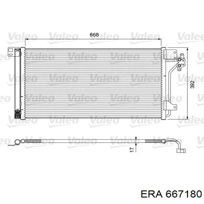 667180 ERA radiador de aparelho de ar condicionado