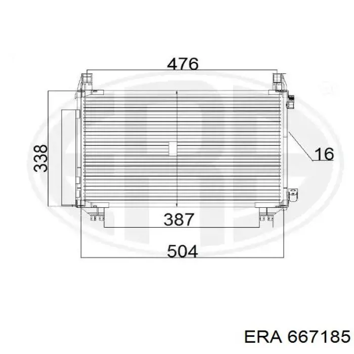Радиатор кондиционера 667185 ERA