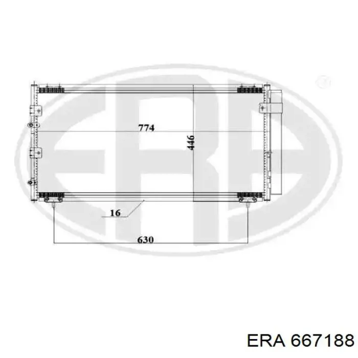 Радиатор кондиционера 667188 ERA