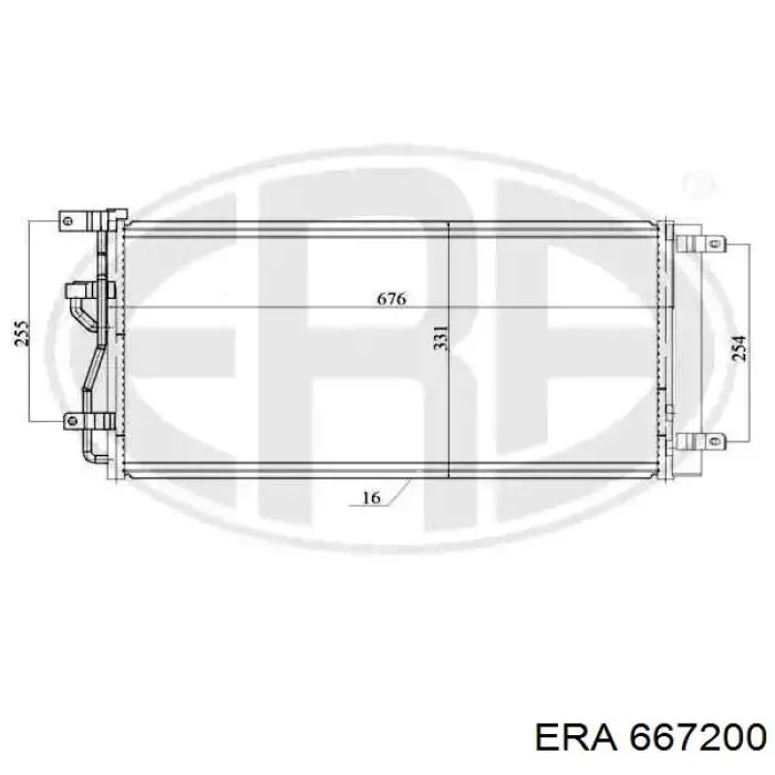 Радиатор кондиционера 667200 ERA