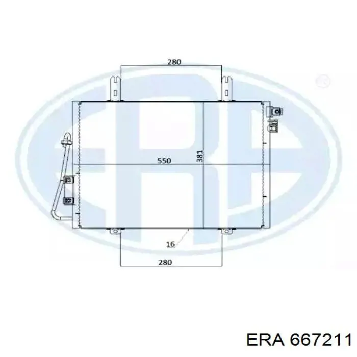 Радиатор кондиционера 667211 ERA