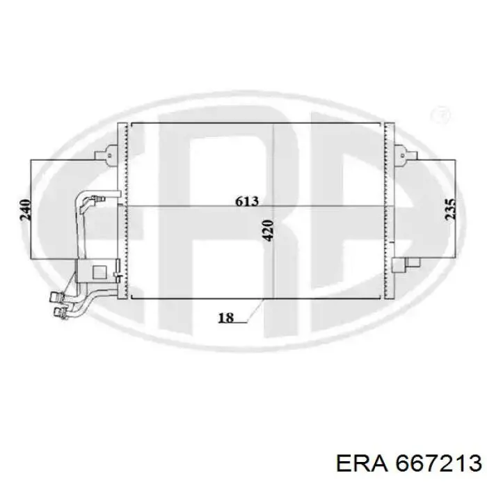 Радиатор кондиционера 667213 ERA