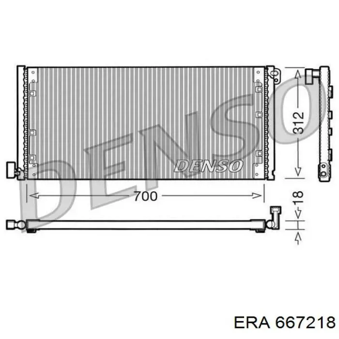 Радиатор кондиционера 667218 ERA