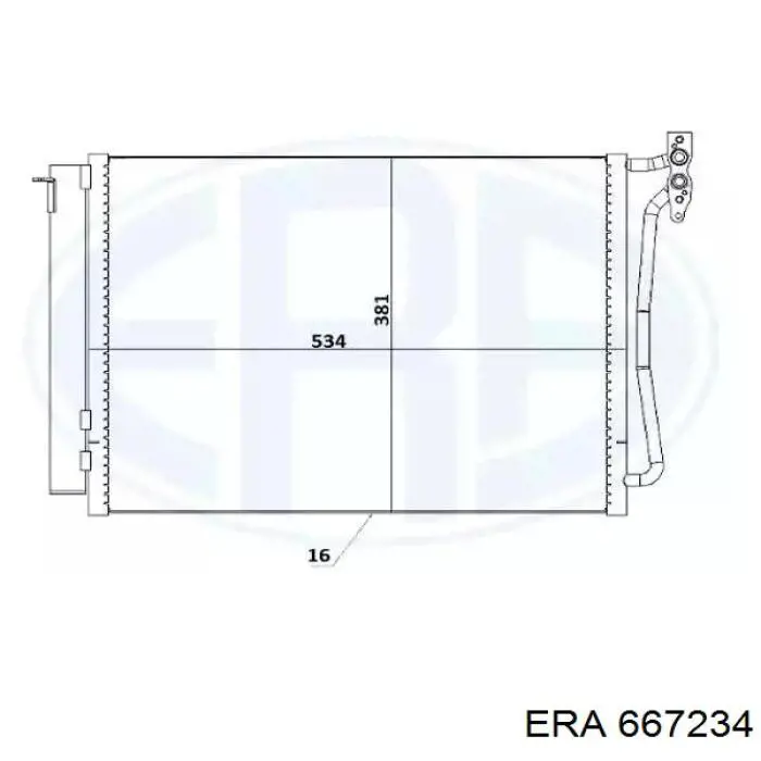 Радиатор кондиционера 667234 ERA