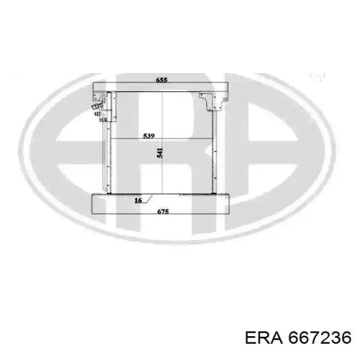 Радиатор кондиционера 667236 ERA