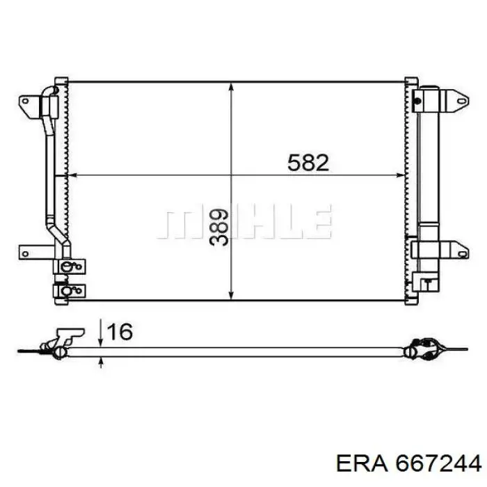 Condensador aire acondicionado 667244 ERA