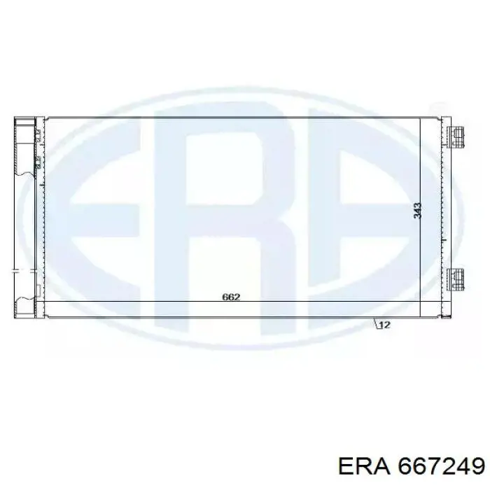 Радиатор кондиционера 667249 ERA