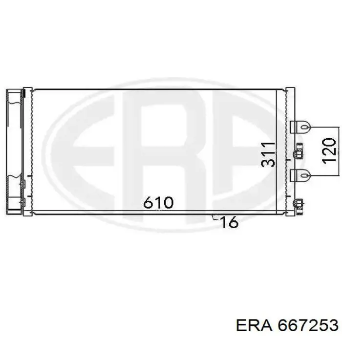 Конденсатор кондиционера ERA 667253 цена, от 43.33 USD