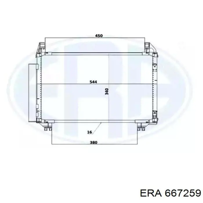 Радиатор кондиционера 667259 ERA
