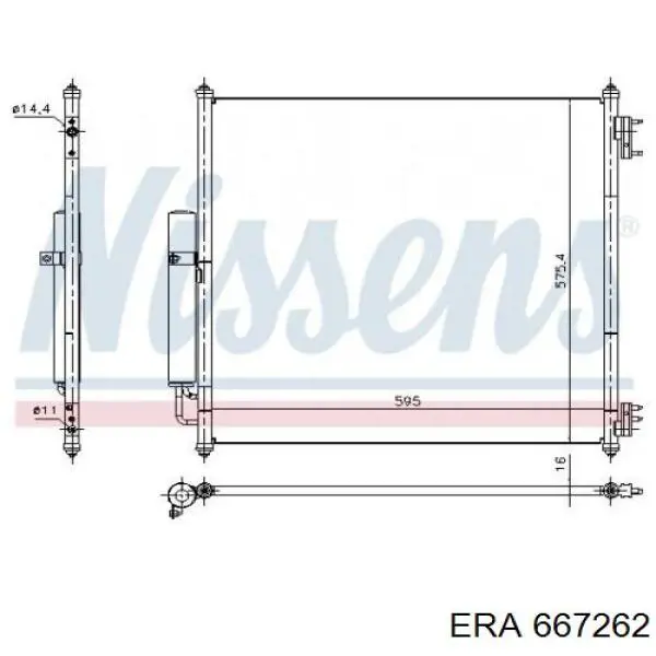 Радиатор кондиционера 667262 ERA