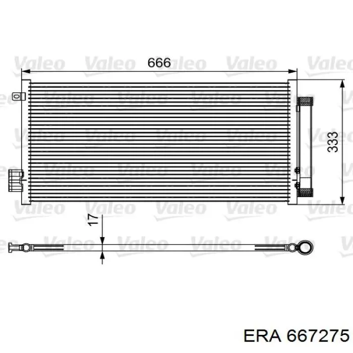 667275 ERA radiador de aparelho de ar condicionado