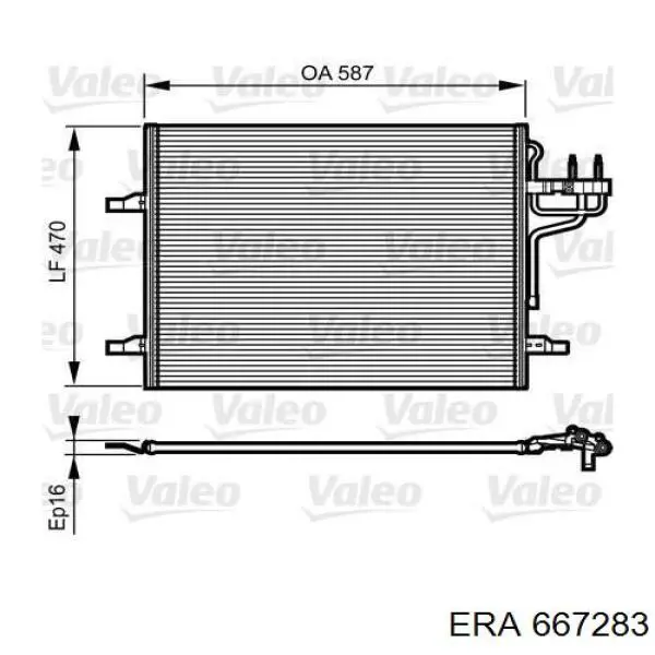 Радиатор кондиционера 667283 ERA