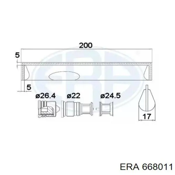 Receptor-secador del aire acondicionado 668011 ERA