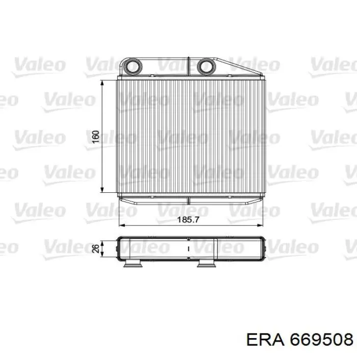 Радиатор печки 669508 ERA