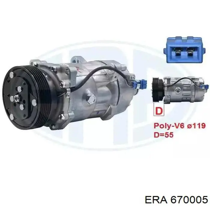 Компрессор кондиционера 670005 ERA