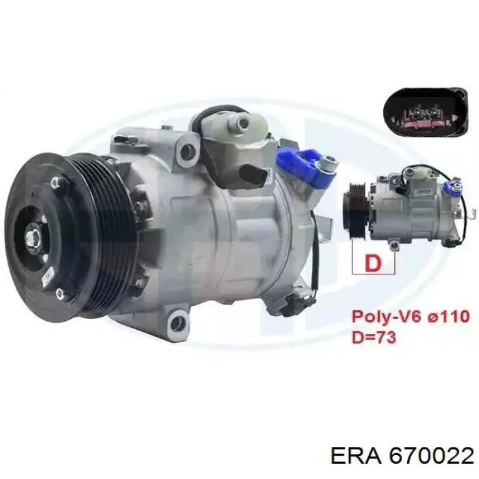 Компрессор кондиционера 670022 ERA