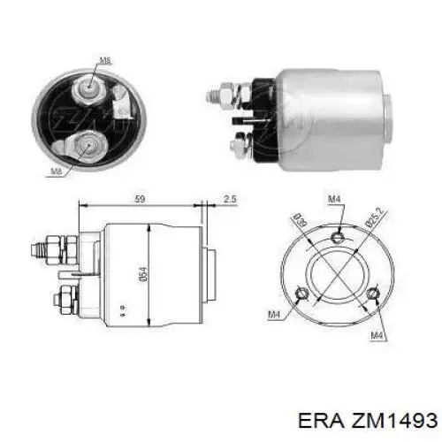 Втягивающее реле стартера ZM1493 ERA