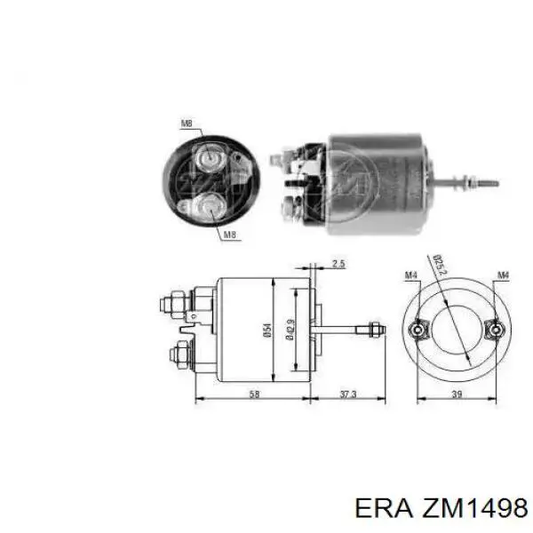 Втягивающее реле стартера ZM1498 ERA