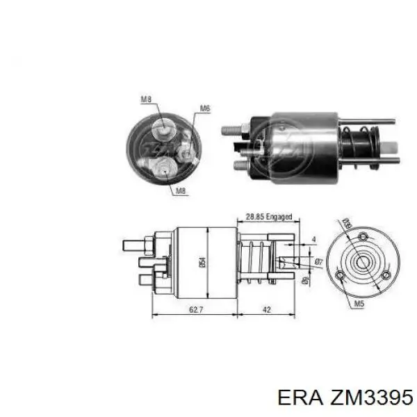 Втягивающее реле стартера ZM3395 ERA