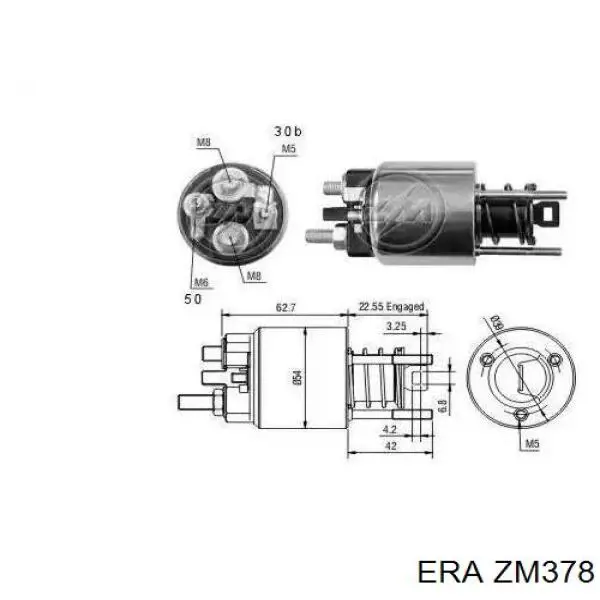 Втягивающее реле стартера ZM378 ERA