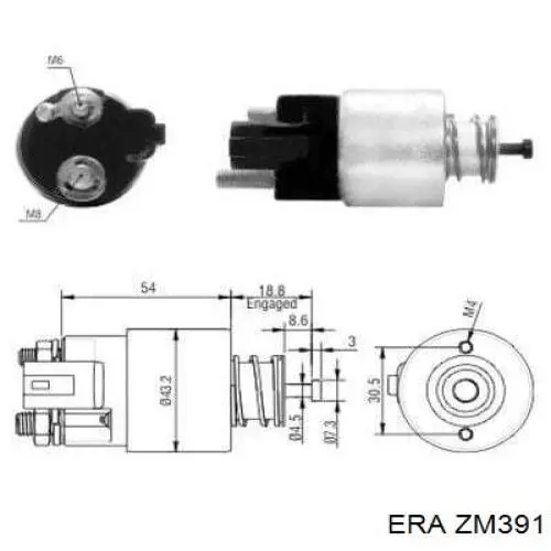 Втягивающее реле стартера ZM391 ERA