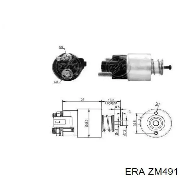 Втягивающее реле стартера ZM491 ERA