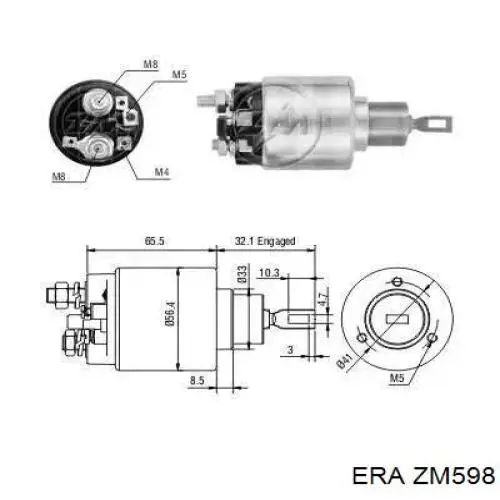 Реле втягуюче стартера ZM598 ERA