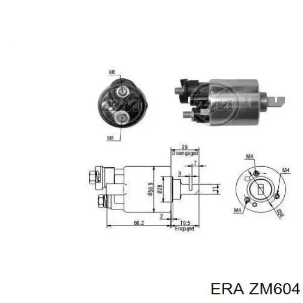 SS423 Standard Тяговое реле стартера