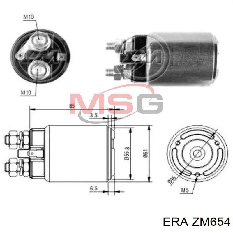 ZM654 ERA Тяговое реле стартера