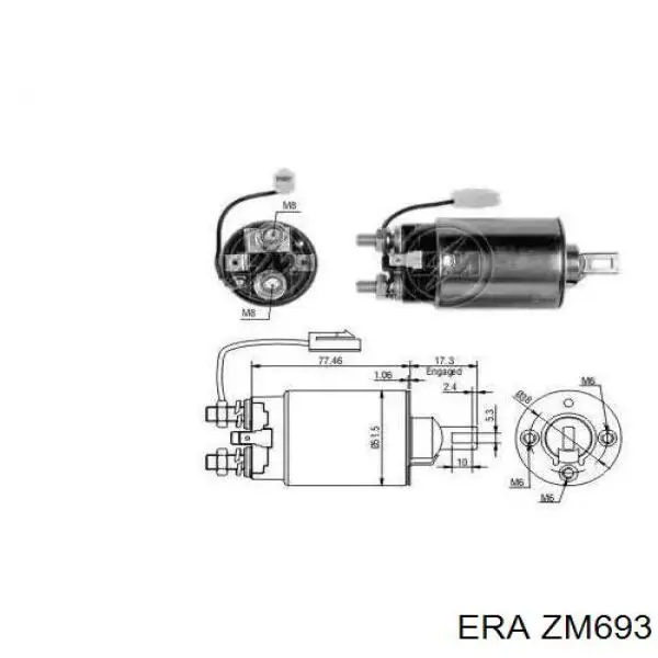 Втягивающее реле стартера ZM693 ERA