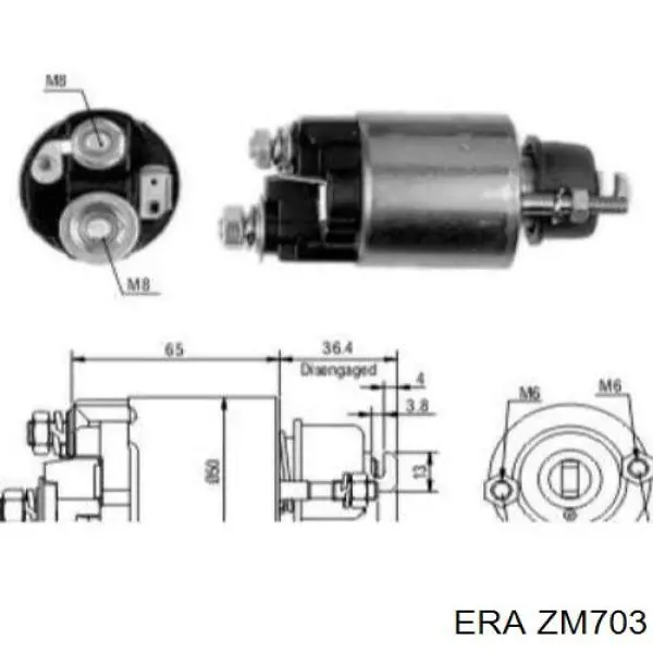 Interruptor magnético, estárter ZM703 ERA