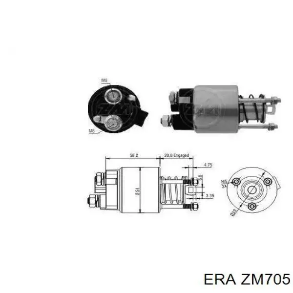 Втягивающее реле стартера ZM705 ERA