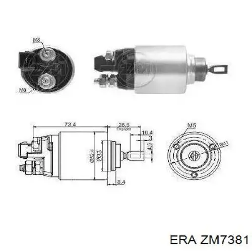 ZM7381 ERA relê retrator do motor de arranco