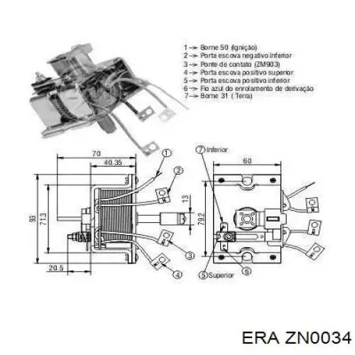 Купить ZN0034 ERA Бендикс стартера