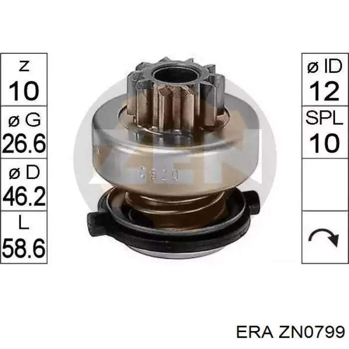  Бендикс ERA ZN0799 цена, от 10.36 USD