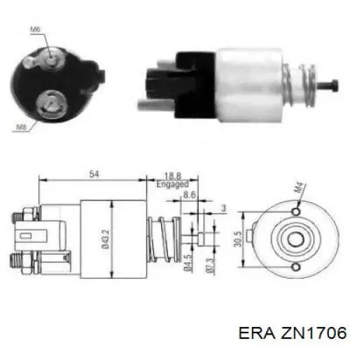 Купить ZN1706 ERA Бендикс стартера