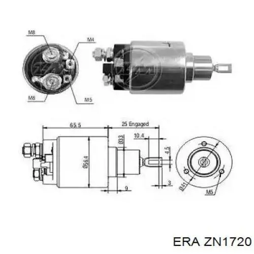 Купить ZN1720 ERA Бендикс стартера