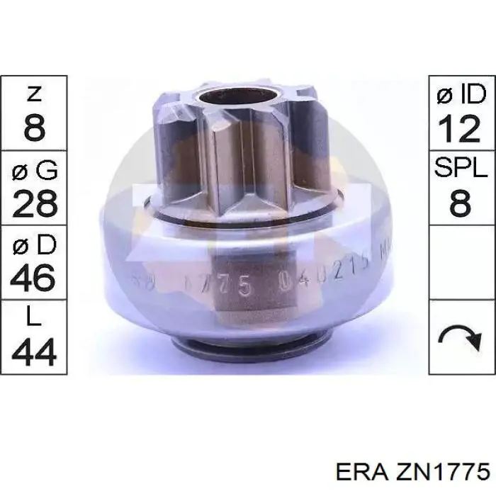 Бендикс стартера ZN1775 ERA