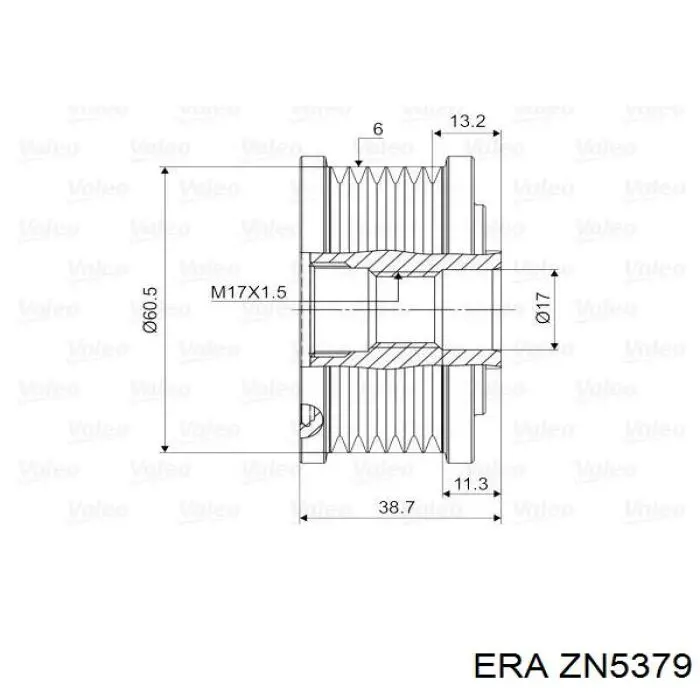 Купить ZN5379 ERA Шкив ремня генератора