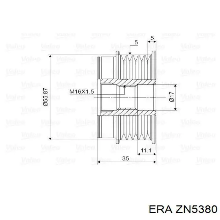 Шкив генератора ZN5380 ERA