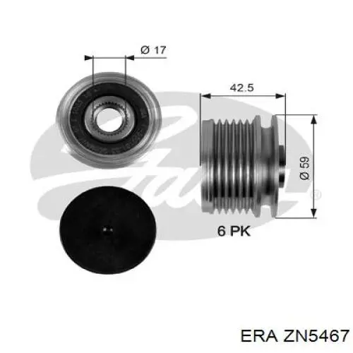 Инерционный шкив ERA ZN5467 цена, от 28.78 USD
