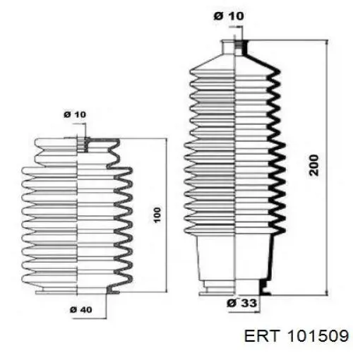 101509 ERT пыльник рулевой рейки